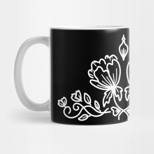 Floral line art Mug